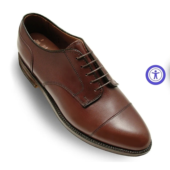 Mens 972 Alden Straight Tip Blucher Brown Cap Toe Oxford Shoes Size 11.5 Leather main image 12
